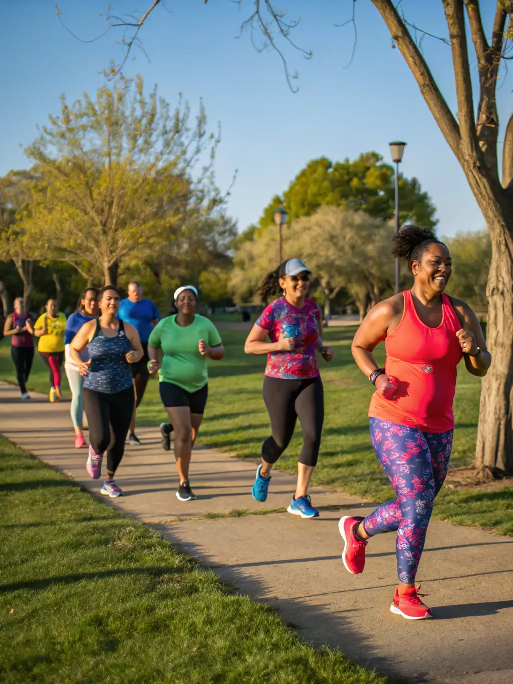 An image of club members participating in a recreational running event, promoting a healthy and active lifestyle.